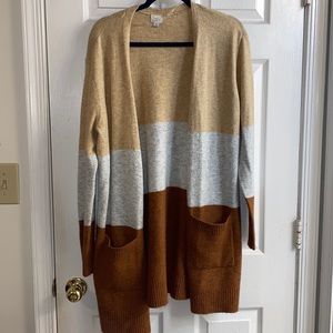 A New Day color block sweater cardigan